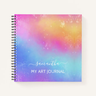 Aquarelle Abstraite colorée Nom du carnet de note