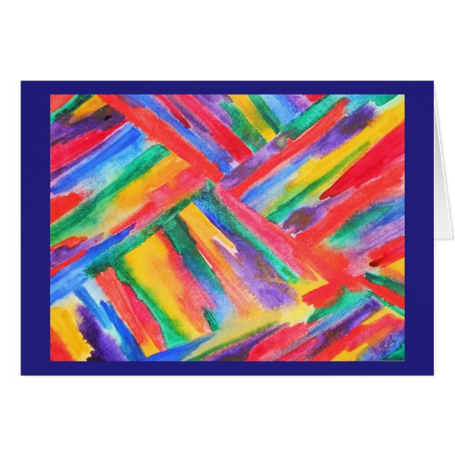 Aquarelle abstraite d'arc-en-ciel (Devant horizontal)