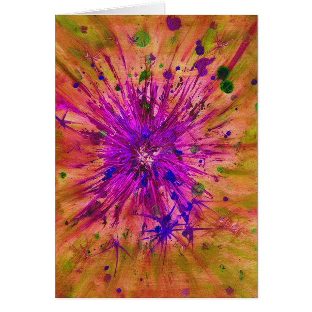 Aquarelle Abstraite de l'étoile de Noël (Devant)