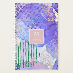Aquarelle Abstraite Flora Art Monogramme