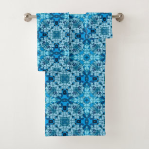 Aquarelle Abstraite Floral Denim Blue