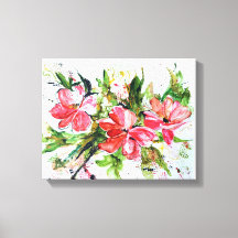 Aquarelle Abstraite impression florale