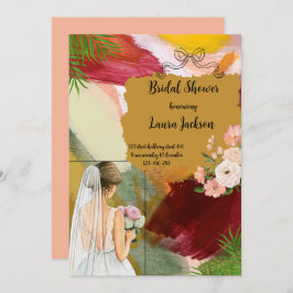 aquarelle abstraite nuptiale invitation