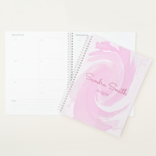 Aquarelle Abstraite Pinceau rose (Devant avec enveloppe)