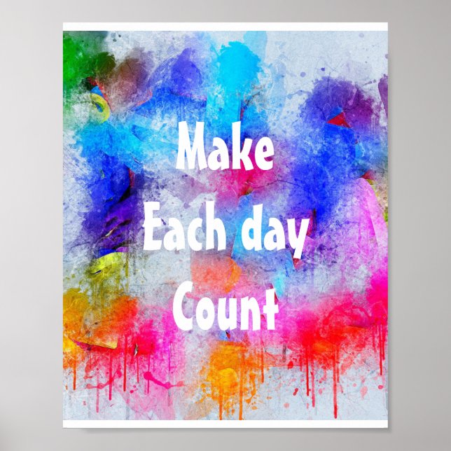 Aquarelle Abstraite Poster Motivationnel Vintage (Devant)