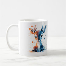 Aquarelle adorable Bébé Cerf Mug