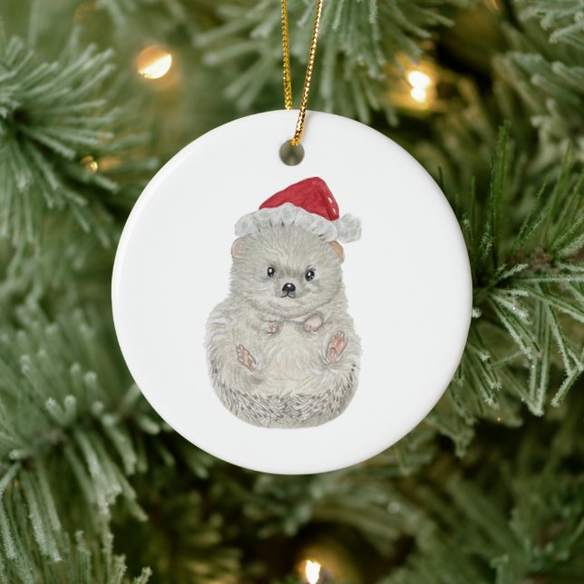 Aquarelle adorable Hérisson ornement de Noël (Arbre)