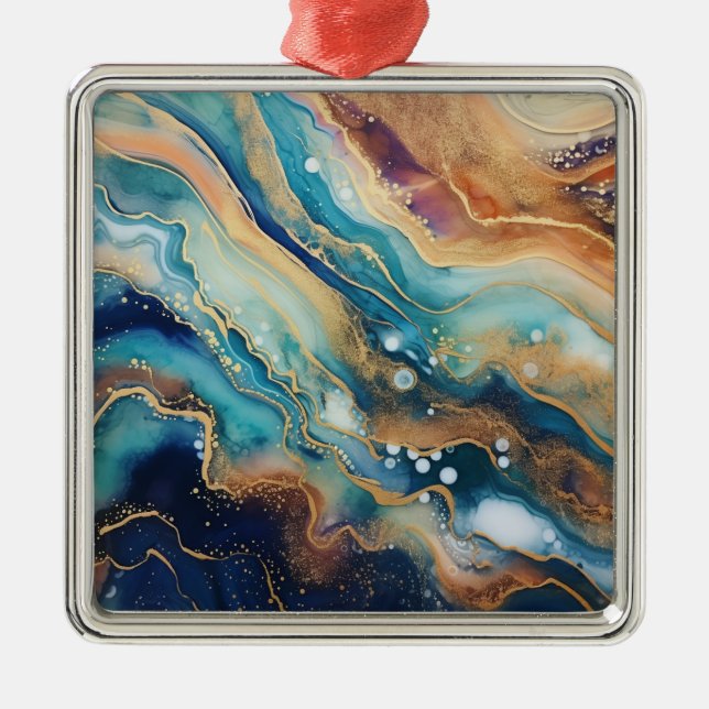 Aquarelle Agate Noël Ornement (Devant)