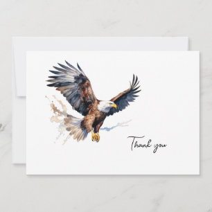Aquarelle Aigle Merci funéraire