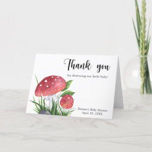 Aquarelle amanite tue-mouches - merci pour la baby
