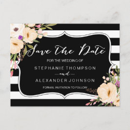 Aquarelle Anemone Blooms Enregistrer la date Carte
