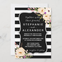 Aquarelle Anemone Blooms Faire-part de mariage