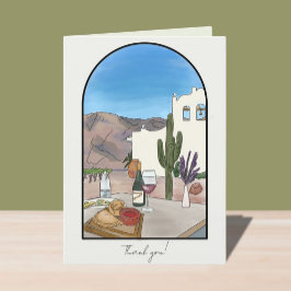 Aquarelle Argentine Salta Carte de remerciements p