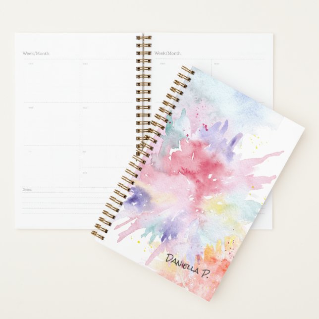 Aquarelle Art Attack Signature personnalisée Non d (Devant avec enveloppe)