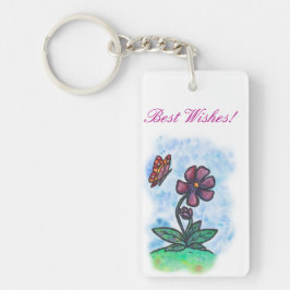 aquarelle art Fleur avec papillon