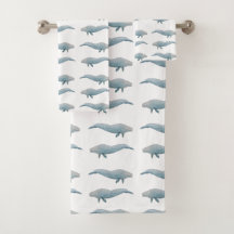 Aquarelle artistique Baleine bleue