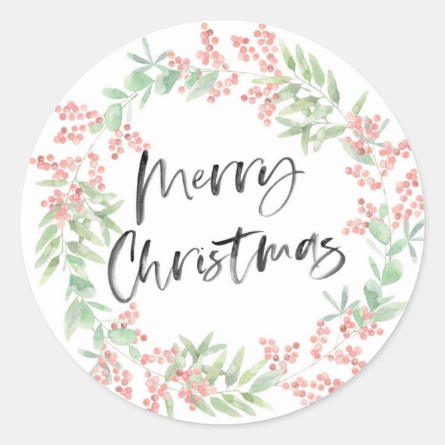 Aquarelle autocollants de Noël (Devant)