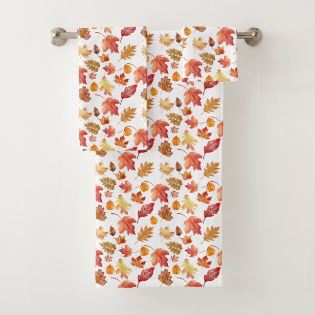 Aquarelle Automne Feuilles Automne Motif sans join (En situation)