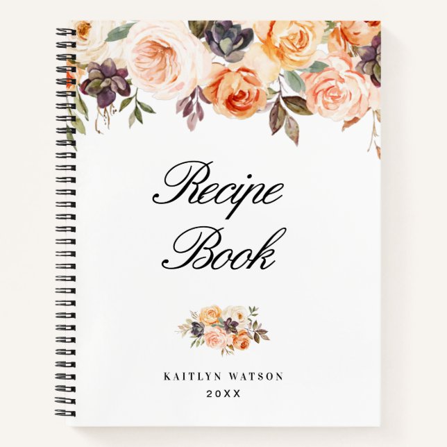 aquarelle automne floral Recette Livre (Devant)