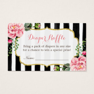Aquarelle Baby shower floral Déchets rabat Billet
