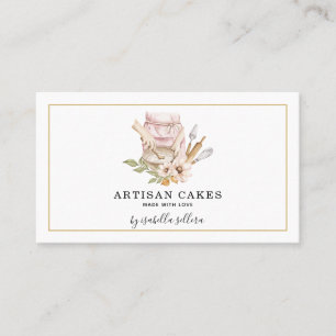Aquarelle Baker pâtisserie Chef Carte de visite