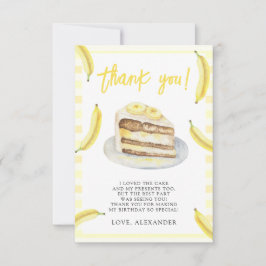 Aquarelle Bananes Merci fête d'anniversaire