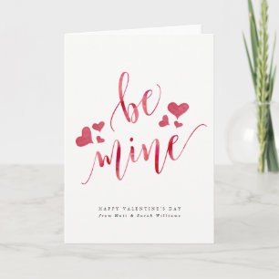 Aquarelle Be Mine Carte Saint Valentin