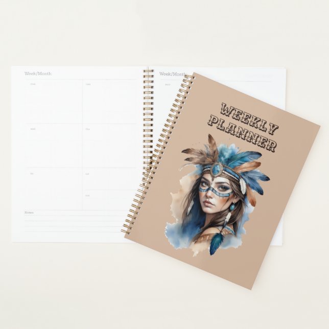 Aquarelle Beauté tribale : Esprit d'art bohème (Devant avec enveloppe)