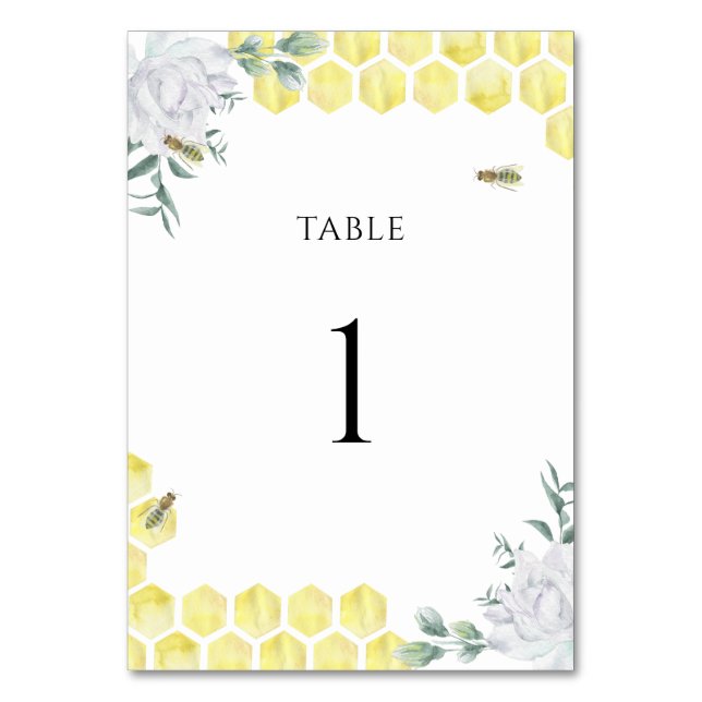 Aquarelle bebe florale - numéro de table mariage (Par défaut)