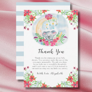 Aquarelle Bébé Koala Avec Invitation Lune