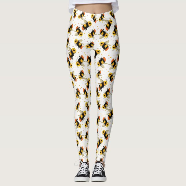 Aquarelle Bees Leggings (Devant)