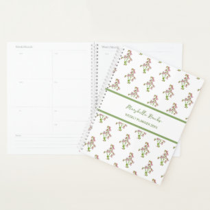 Aquarelle Bellflower Hebdomadaire Vert et Rose