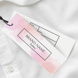 Aquarelle Blanc Vêtements d'affaires Hang tag