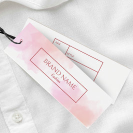 Aquarelle Blanc Vêtements d'affaires Hang tag | Ro