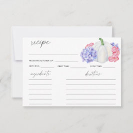 Aquarelle blanche citrouille - carte de recette