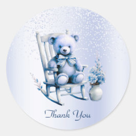 Aquarelle Bleu Bébé Bear Sticker