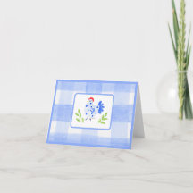 Aquarelle Bleu Bordure Bleu Hen Check