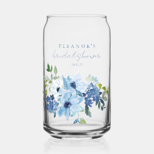 Aquarelle bleu clair Fête des mariées florale pers