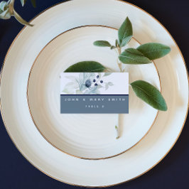 Aquarelle bleu Dusty Floral Mariage Cartes de Plac