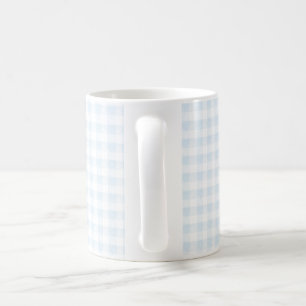 Aquarelle bleu En vichy café Mug