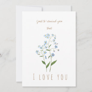 aquarelle bleu oublier ne pas me saluer carte