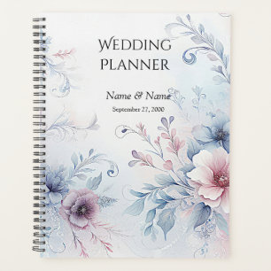 Aquarelle bleu rose Wedding planner