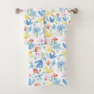 Aquarelle Bleue Botanique Motif Floral