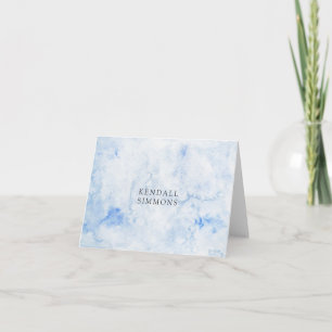 Aquarelle Bleue Élégante