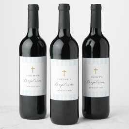 Aquarelle Bleue Grandes Vins Étiquette
