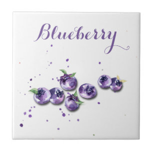 Aquarelle Bleus Carreaux en céramique