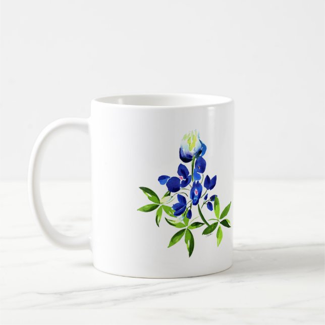 Aquarelle Bluebonnet Mug (Gauche)