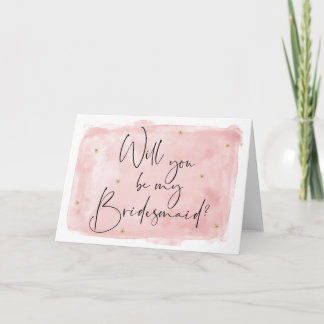 Aquarelle Blush, Serez-Vous Ma Carte De Femme D'Ac