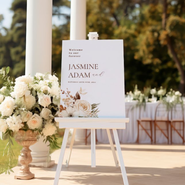 Aquarelle Boho Floral Automne Mariage Bienvenue (Créateur téléchargé)