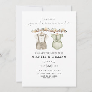Aquarelle Boho Genre Reveal Party Invitation